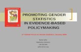 PROMOTING GENDER STATISTICS  IN EVIDENCE-BASED POLICYMAKING 2 nd  Global Forum on Gender Statistics, January 2009