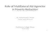 Role of Multilateral Aid Agencies in Poverty Reduction