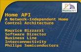 Home API A Network-Independent Home Control Architecture  Maurice Bizzarri  Software Director Business Line Interconnectivity Philips Semiconductors