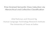 Fine-Grained Semantic Class Induction via Hierarchical and Collective Classiﬁcation