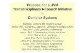 Proposal for a UVM Transdisciplinary  Research Initiative in  Complex Systems Complex Systems TRI Working Group: