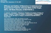 Efficacy and Safety of Maraviroc in Antiretroviral-Experienced Patients Infected With CCR5-Tropic HIV-1: 48-Week Results of MOTIVATE 1
