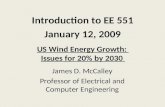 US Wind Energy Growth:  Issues for 20% by 2030