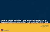 Time & Labor Toolbox  : The  Tools You Need  For  A Successful Implementation to  PeopleSoft  HCM 9.1