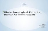 Biotechnological Patents Human Genome Patents