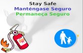 Stay Safe Manténgase Seguro Permaneça Seguro