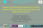 Impacts of Landscape Treatments on Plant Species Richness within Road Corridors and Adjacent Ecosystems