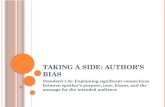 Taking a Side: Author’s Bias