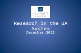 Research in the UA System