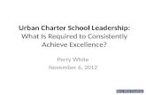 U rban  Charter School Leadership: What Is Required to Consistently Achieve Excellence?