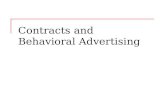 Contracts and Behavioral  Advertising