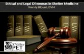 Ethical and Legal Dilemmas in Shelter Medicine Wendy Blount, DVM