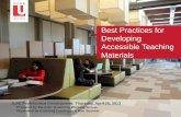 Best Practices for Developing Accessible Teaching Materials