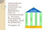 Information Systems Controls for System Reliability Part 2: Confidentiality, Privacy, Processing Integrity, and Availability