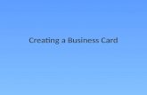 Creating a Business Card