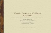 Basic Service Officer Claims