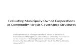 Evaluating Municipally-Owned Corporations as Community Forests Governance Structures
