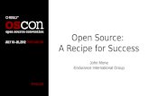 Open Source:  A Recipe for Success