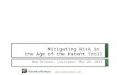 Mitigating Risk in  the Age of the Patent Troll
