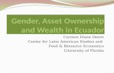 Gender, Asset Ownership and Wealth in Ecuador
