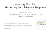 Increasing Visibility:  Marketing Your Masters Programs