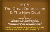 MT 5 The Great Depression & The New Deal