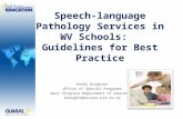 Speech-language Pathology Services in WV Schools:   Guidelines for Best Practice