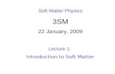 Soft Matter Physics 3SM 22 January, 2009 Lecture 1:  Introduction to Soft Matter