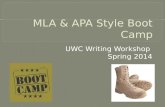 MLA & APA Style Boot Camp