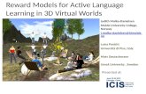 Reward Models for Active Language  Learning in  3D Virtual Worlds