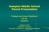 Hampton Middle School Parent Presentation