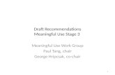 Draft Recommendations Meaningful Use Stage 3