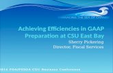 Achieving Efficiencies in GAAP Preparation at CSU East Bay