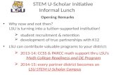 STEM U-Scholar Initiative Informal  Lunch
