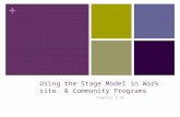 Using the Stage Model in Work site  & Community Programs