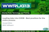 Loading data into CMDB - Best practices for the entire  process