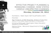 Effective Project Planning & Managing Change: How States Handle Unexpected Changes