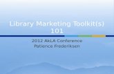 Library Marketing Toolkit(s) 101