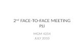 2 nd  FACE-TO-FACE MEETING PJJ