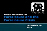Foreclosure and the Foreclosure Crisis