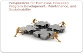 Perspectives for Homeless Education Program Development, Maintenance, and Sustainability