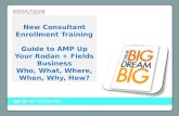 New Consultant Enrollment Training Guide  to AMP Up Your  Rodan  + Fields Business Who, What, Where, When, Why, How?
