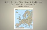 Unit 9: Unification & Politics of the 19 th  Century (1815-1914)