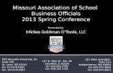 Missouri Association of School  Business Officials 2013 Spring Conference