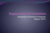 Supervisor Orientation