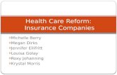 Health Care Reform:  Insurance Companies