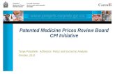 Patented Medicine Prices Review Board CPI Initiative
