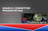Search Committee Presentation