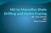 NO to Marcellus  Shale Drilling and  Hydro  Fracing