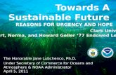 Towards A  Sustainable Future  REASONS FOR URGENCY AND HOPE